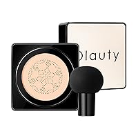 Air Cushion CC Cream, Soothing Full Coverage Foundation with Mushroom Makeup Sponges for Long-Lasting & Waterproof Makeup, Moisturizing Screw Lid Concealer Makeup Base for All Skin Types(Natural)