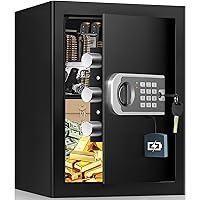 2.6 Cu ft Large Fireproof Safe Box For HOME USE, Home Safe Fireproof Waterproof with Combination Lock and Key, Digital Security Safe Box for Firearm Documents Medicine Money