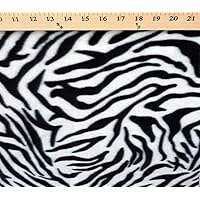 Polar Fleece Fabric Prints Animal Print B&W Zebra / 60