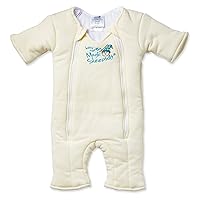 Magic Sleepsuit Baby Merlin's 100% Cotton Baby Transition Swaddle - Baby Sleep Suit - Cream - 3-6 Months