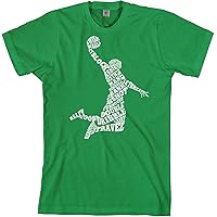 Threadrock Men's Basketball Player Typography T-Shirt