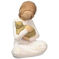 Willow Tree Kindness (Girl), Above All, Kindness, Expresses Relationship with A Much-Loved Pet, A Gift to Celebrate an Adoption, for Animal Lovers and Cat Owners, Sculpted Hand-Painted Figure