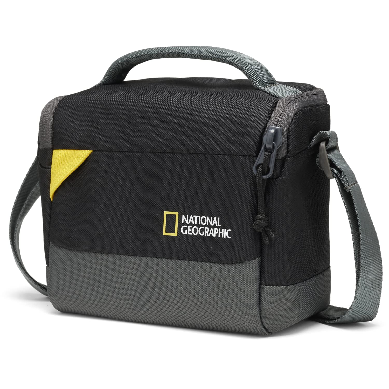 National Geographic Shoulder Bag Small, Camera Bag for DSLR and Mirrorless with Lens, and Accessories, Batteries, Cables, Adjustable Strap, Ultra-Lightweight, NG E1 2360, Black [Amazon Exclusive]