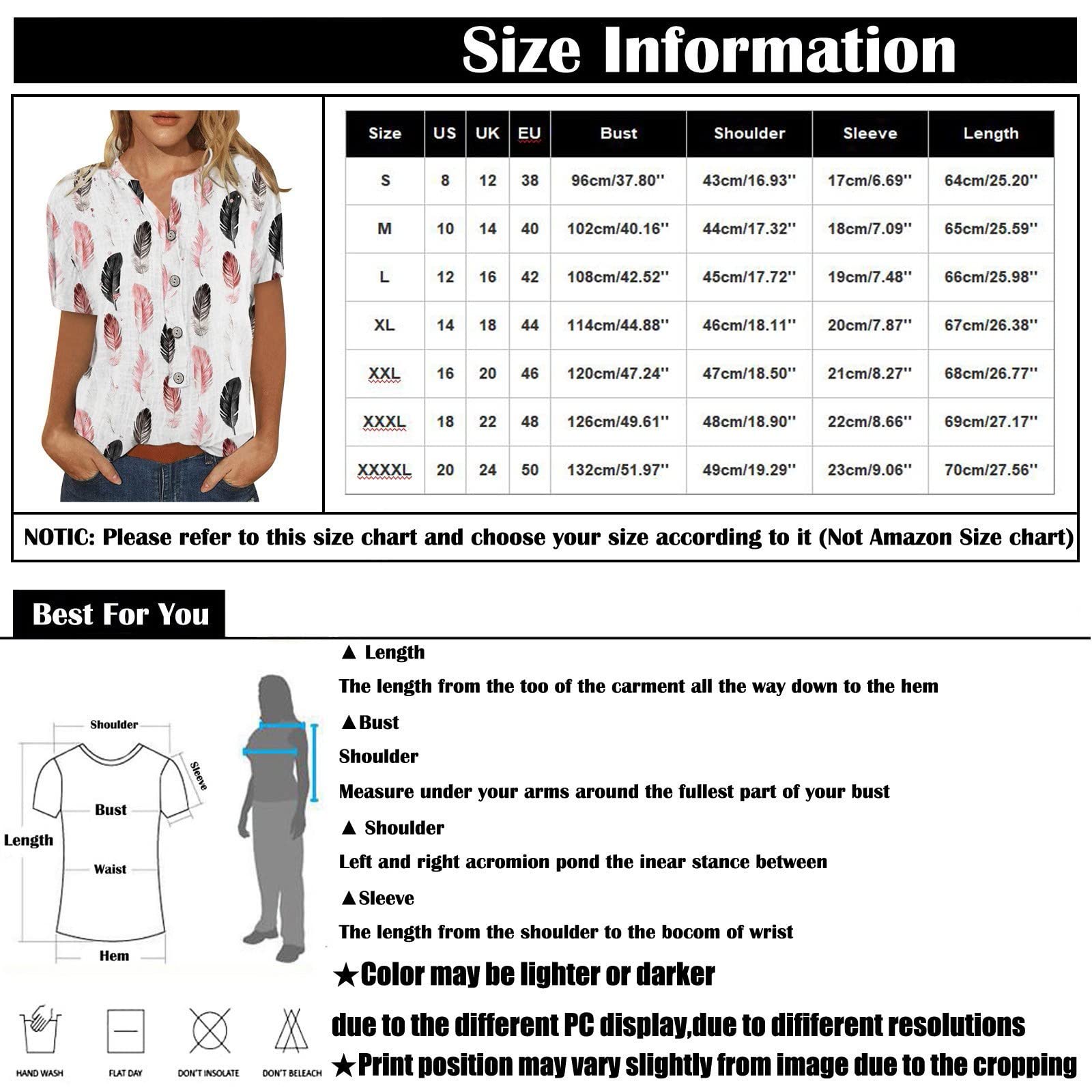 Summer Tops for Women Floral Pattern Plus Size Blouses for Women V-Neck Short Sleeve Comfy Dressy Oversized Tshirts