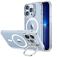 ESR for iPhone 13 Pro Max Case, Compatible with MagSafe, Built-in Camera Ring Stand, Military-Grade Protection, Magnetic Phone Case for iPhone 13 Pro Max, Classic Kickstand Case (HaloLock), Clear