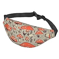 Fanny Pack For Men Women Casual Belt Bag Waterproof Waist Bag Cartoon Mushrooms Running Waist Pack For Travel Sports