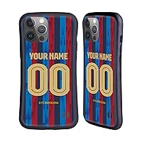 Head Case Designs Officially Licensed Custom Customized Personalized FC Barcelona Home 2022/23 Kit Hybrid Case Compatible with Apple iPhone 14 Pro Max