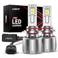 LASFIT 9005 HB3 LED Bulbs, 2024 Upgrade 65W LSplus Series 9005 LED, 4th Gen LSplus 13000LM 6000K Super Bright Cool White LED Kit, Halogen Replacement, Plug and Play, Pack of 2