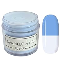 Dip Powders – dp.183 I’m Snow Angel (Blue Temp Change) 1 Ounce Dipping Powder Jar For Manicure DIY Winter Shade, No Lamp Needed