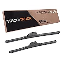 TRICO Solutions™ Truck 22 Inch & 19 Inch Pack Of 2 High Performance Automotive Windshield Wiper Blade Replacement For Select Chevrolet, GMC, Mazda, Subaru And Toyota Models (58-2219)