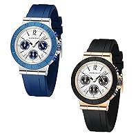 Watch for Men Chronograph Sport Waterproof Luminous Mens Watches Analog Quartz Casual Designer Date Wrist Watches Silicone Strap Elegant Gift for Men
