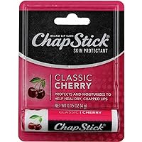 ChapStick Classic (1 Box of 12 Sticks, 12 Total Sticks, Cherry Flavor) Skin Protectant Flavored Lip Balm Tube, 0.15 Ounce Each, 12 Count (Pack of 1)