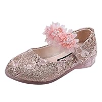 Big Kids Shoes Solid Soft Flower Shoes Kid Princess Single Children Girls Student Dance Baby 9toddler Shoes