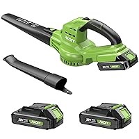 Cordless Leaf Blower - Comes with Two Batteries and a Charger, Two-Speed Modes, 80-150MPH, Lightweight Leaf Blower for Use in The Garden Lawn