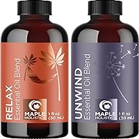 Essential Oil Set - Relax and Unwind Relaxing Essential Oil Blends for Diffuser Aromatherapy and Baths - Purifying Essential Oils for Diffusers for Home