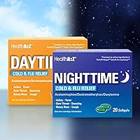 HealthA2Z® Daytime and Nighttime | Cold & Flu Medicine | Powerful Multi-Symptom Daytime and Nighttime Relief (20 Softgels Each | 40 softgels Total)