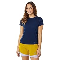 Brooks Women's Distance Short Sleeve Tee, 221544, Navy, 2X