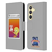 Head Case Designs Officially Licensed Space Jam: A New Legacy Tweety Bird Card Graphics Leather Book Wallet Case Cover Compatible with Samsung Galaxy S24 5G
