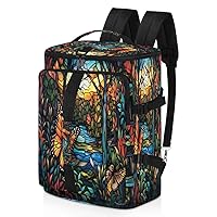 Colorful Branches And Bird (02) Gym Duffle Bag for Traveling Sports Tote Gym Bag with Shoes Compartment Water-resistant Workout Bag Weekender Bag Backpack for Men Women