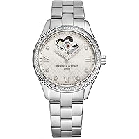 Frederique Constant Women's FC310WDHB3BD6B 'Double Heart Beat' White Dial Diamond Automatic Watch