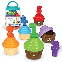 Learning Resources Counting Cupcakes - Educational Toys for Toddlers, Preschool Learning Activities for Kids Ages 18+ Months, Montessori Food Toys,15 Pieces
