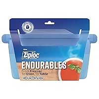 Endurables Silicone Food Storage Meal Prep Containers, Microwave Safe and Eco-Friendly, Medium Container, 1 Count