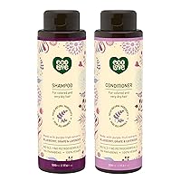 ecoLove - Natural Shampoo & Conditioner Set for Dry Damaged Hair and Color Treated Hair - With Natural Lavender Extract - No SLS or Parabens - Vegan and Cruelty-Free, 17.6 oz.