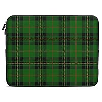 Green Scottish Tartan Plaid Laptop Cover Case Protective Laptop Sleeve Bag Briefcase Carrying Case for Men Women 12inch