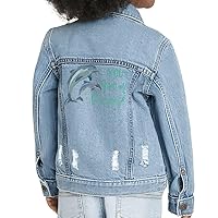 You Give Me Porpoise Toddler Denim Jacket - Sea Lover Stuff - Dolphin Themed Clothing
