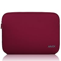 17-17.3 Inch Laptop Sleeve Multi-Color & Size Choices Case/Water-Resistant Neoprene Notebook Computer Pocket Tablet Briefcase Carrying Bag/Pouch Skin Cover for HP/Dell/Lenovo/Asus/Acer Wine Red