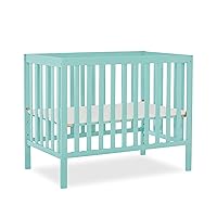 Edgewood 4-In-1 Convertible Mini Crib In Mint, JPMA Certified, Non-Toxic Finish, New Zealand Pinewood, With 3 Mattress Height Settings, Included 1