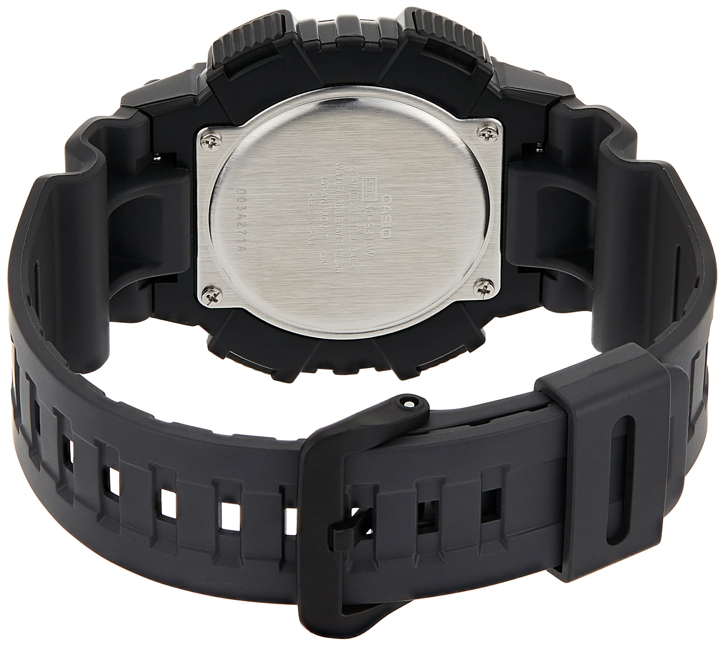 Casio Men's Sport AQS810W-8AV Grey Rubber Quartz Watch with Black Dial