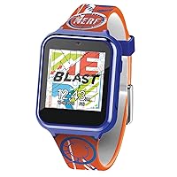 Accutime Nerf Kids Orange Educational Learning Touchscreen Smart Watch Toy for Girls, Boys, Toddlers - Selfie Cam, Learning Games, Alarm, Calculator, Pedometer & More (Model: NRF4019AZ)