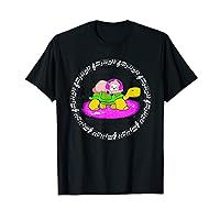Sleepy Sloth Listening to Music and Riding a Cute Turtle T-Shirt