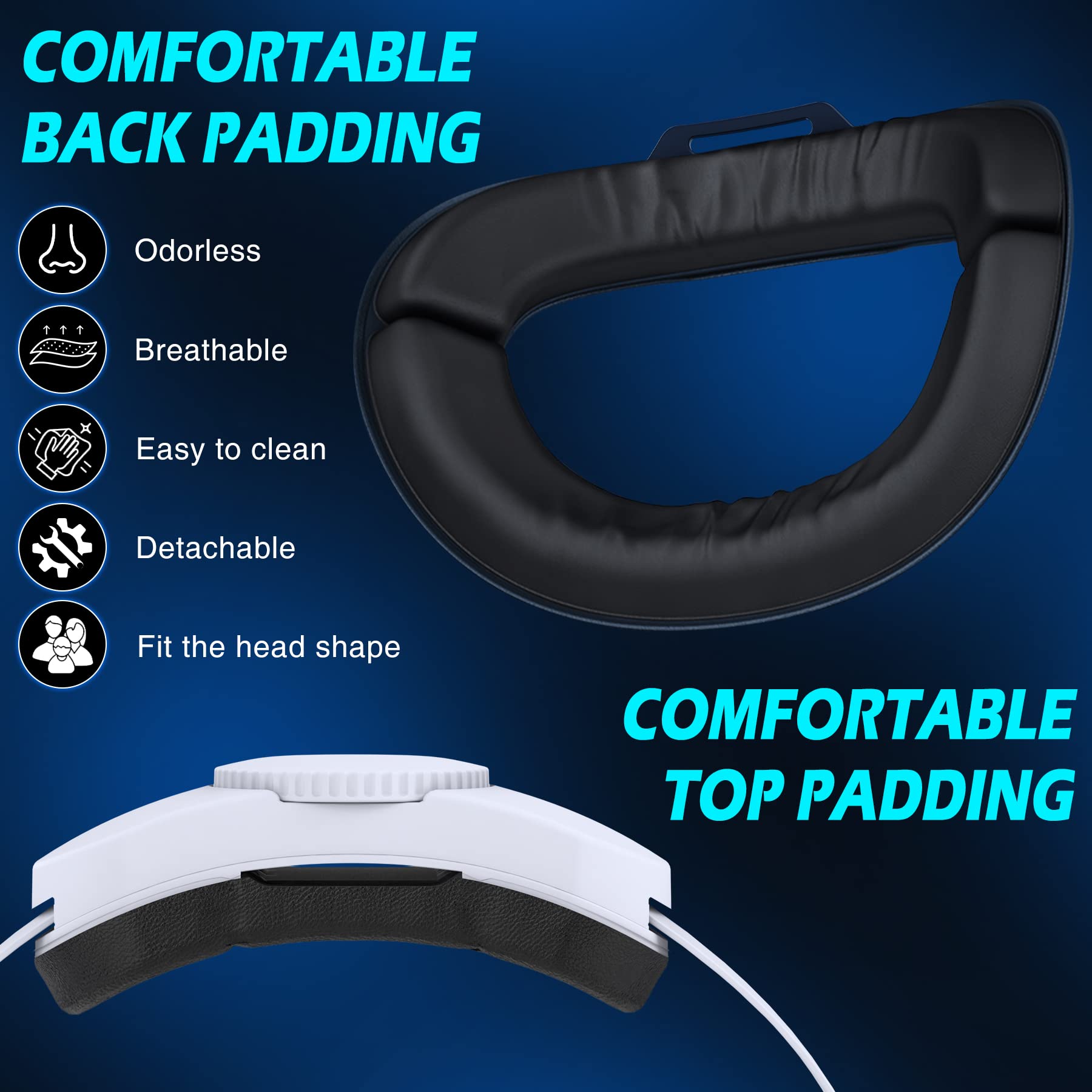 Kawaye Head Strap with 7500mAh Rechargeable Battery Compatible with Meta Quest 2, Double Knob Comfortable Head Strap for Meta/Oculus Quest 2, Enhanced Support & Comfort Head Strap Accessories, MQ2001