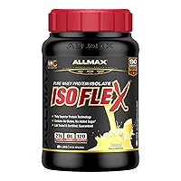 ALLMAX Nutrition - ISOFLEX Whey Protein Powder, Whey Protein Isolate, 27g Protein, Banana, 2 Pound