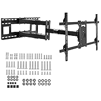 Mount-It! Long Extension TV Mount, Dual Arm Full Motion Wall Bracket with 36 inch Extended Articulating Arm, Fits 42-80 Inches Screen and Universal VESA Wall Mounting Kit