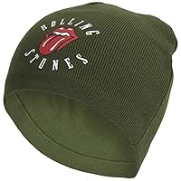 Rolling Stones - Mens Rolling Stones - Logo Knit Beanie Dark Green