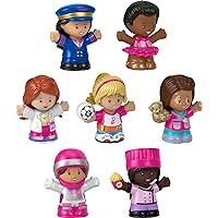 Fisher-Price Little People Barbie Toddler Toys, You Can Be Anything Figure Pack, 7 Characters for Pretend Play Ages 18+ Months (Amazon Exclusive)