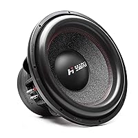 H YANKA 10 Inch Subwoofer - 10 Inch Paper Cone Subwoofer Car Audio, Black Steel Basket, Dual Voice Coil 2 Ohm Impedance 10 subwoofer, 1200W MAX Power 10 inch Competition Subwoofer