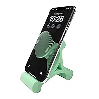 Skalene Phone Stand - 100% Silicone Rubber, Adjustable Phone Holder, Prop, Rest - Desk, Office, Home, Kitchen Accessory (Mint Green)