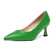 Womens Slip On Matte Pointed Toe Sexy Dating Stiletto Mid Heel Pumps Shoes 2.5 Inch