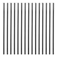 32-1/4 Inches Flat Straight Aluminum Deck Balusters with Screws, 50 Pack Grooved Porch Railing, Balusters Deck Railing for Staircase, Deck and Stairs Railing, Matte Black