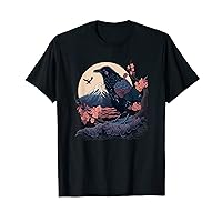 Surrealism Japanese Painting Crow Raven T-Shirt