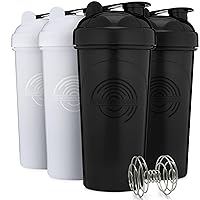 GOMOYO 4-Pack - 28 Ounce Shaker Bottle, Blender Protein Shaker Whisk, Bulk Protein Drink and Pre-Workout Shaker Cups, Dishwasher Safe & BPA Free