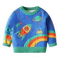 Mud Kingdom Fall Sweaters Toddler Little Boys Crewneck Patterns 2-8 Years