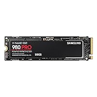 Samsung 980 PRO 500 GB PCIe 4.0 (bis zu 6.900 MB/s) NVMe M.2 (2280) Internes Solid State Drive (SSD) (MZ-V8P500BW)