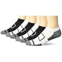 Fruit of the Loom Men's Breathable Performance No Show Socks (6 Pack), White, Medium (6-12)