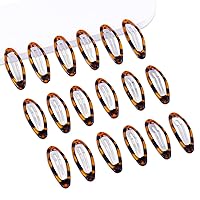 Oval Metal Snap Hair Clips No Slip Hair Barrettes for Women And Girls Small Hair Clips For Thin hair And Fine Hair,Tortoise Colors,18PCS 1.97In