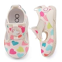 XIHALOOK Toddler Shoes Kids Boys Girls Breathable Barefoot Sneakers Wide Toe Walking Sports Shoes with Double Hook and Loop